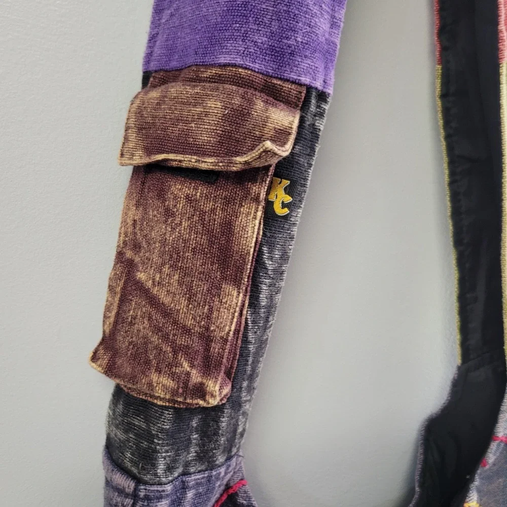 Kc Quilted Boho Patchwork Embroidered Hippie Crossbody Hobo‎ Bag Multicolor